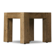 Four Hands Abaso End Table ~ Rustic Wormwood Oak Wood Finish