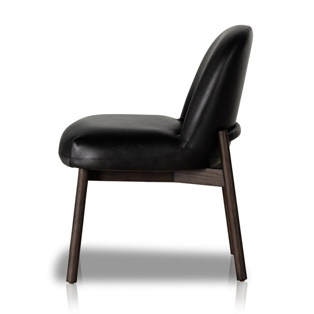 Four Hands Sora Dining Chair ~ Sonoma Black Top Grain Leather