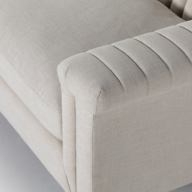 Four Hands Watson Sofa 92” ~ Cambric Ivory Upholstered Performance Fabric