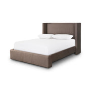 Four Hands Sophia Shelter Bed ~ Rhett Mink Upholstered Fabric Queen Size Bed