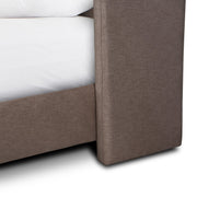 Four Hands Sophia Shelter Bed ~ Rhett Mink Upholstered Fabric King Size Bed