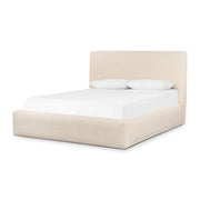 Four Hands Quincy Bed ~ Lisbon Cream Upholstered Performance Fabric King Size Bed