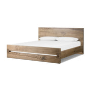 Four Hands Lia Reclaimed Wood Bed ~ Natural French Oak Queen Size Bed