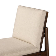 Four Hands Costera Woven Rattan and Wood Counter Stool ~ Antwerp Natural Performance Fabric Cushioned Seat