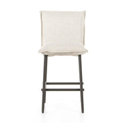 Four Hands Vega Outdoor Counter Stool ~ Faye Sand Fabric Cushioned Seat