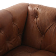 Four Hands Maxx Tufted Leather Sofa 95" ~ Heirloom Sienna