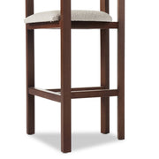 Four Hands Vittoria Bar Stool ~ Knoll Natural Upholstered Performance Boucle  Fabric