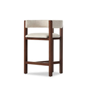 Four Hands Vittoria Counter Stool ~ Knoll Natural Upholstered Performance Boucle Fabric