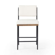 Four Hands Benton Counter Stool ~ Fayette Cloud Performance Fabric Cushioned Seat and Back