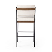 Four Hands Benton Bar Stool ~ Fayette Cloud Performance Fabric Cushioned Seat and Back