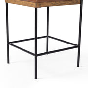 Four Hands Benton Counter Stool ~ Sonoma Chestnut Leather Cushioned Seat and Back