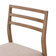 Four Hands Glenmore Ladderback Smoked Oak Bar Stool ~ Essence Natural Cushioned Seat
