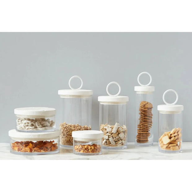 etúHOME Bianca Iron Top Glass Canisters Available In Small~Medium~Large