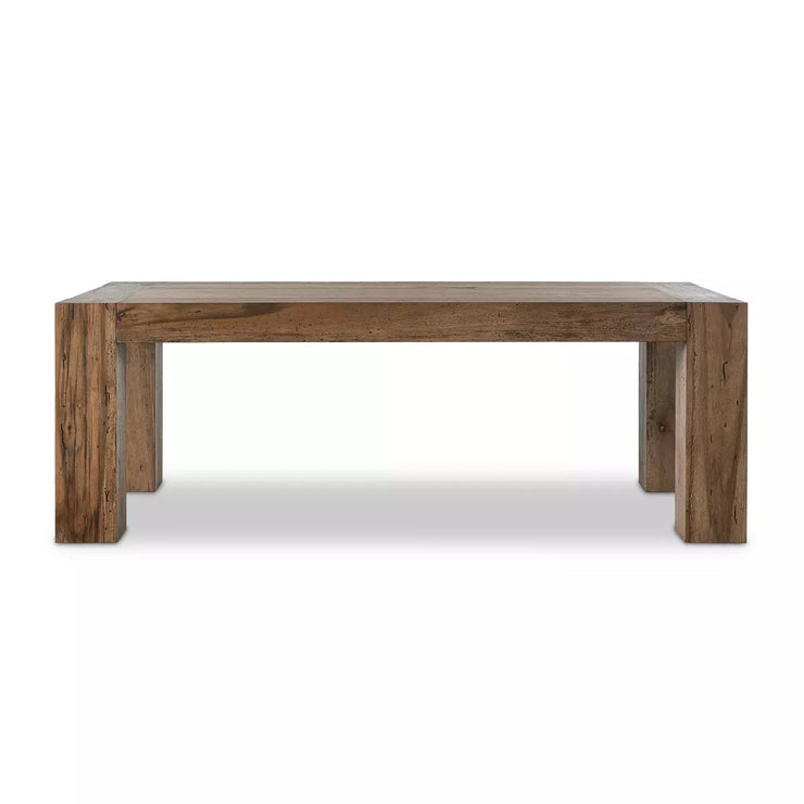 Four Hands Abaso Dining Table 86” ~ Rustic Wormwood Oak Wood Finish