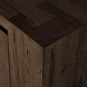 Four Hands Abaso Media Console ~ Ebony Rustic Wormwood Oak Wood Finish