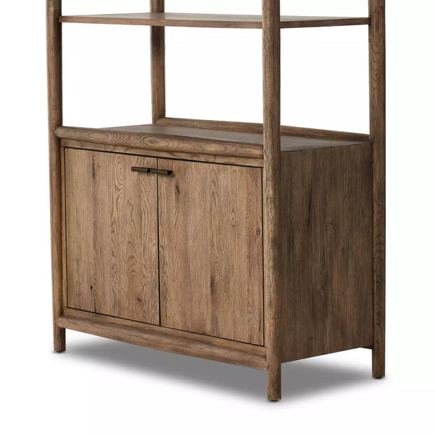 Four Hands Glenview Bookcase ~ Weathered Oak Finish