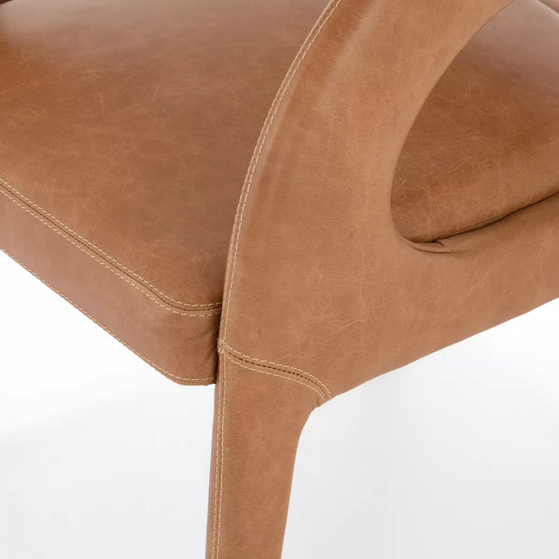 Four Hands Hawkins Dining Chair ~ Sonoma Butterscotch Top Grain Leather