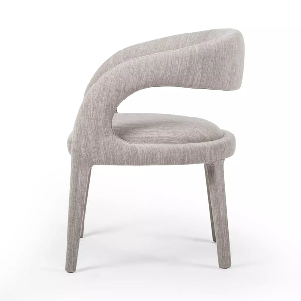 Four Hands Hawkins Dining Chair ~ Savile  Flannel Upholstered Performance Linen Blend Fabric