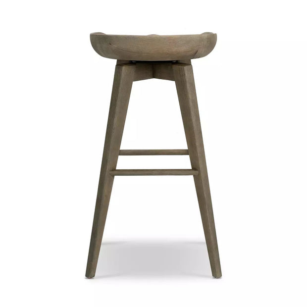 Four Hands Paramore Swivel Bar Stool ~ Brushed Shale Grey