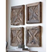 Uttermost Rennick Rustic Pine Wood Wall Square