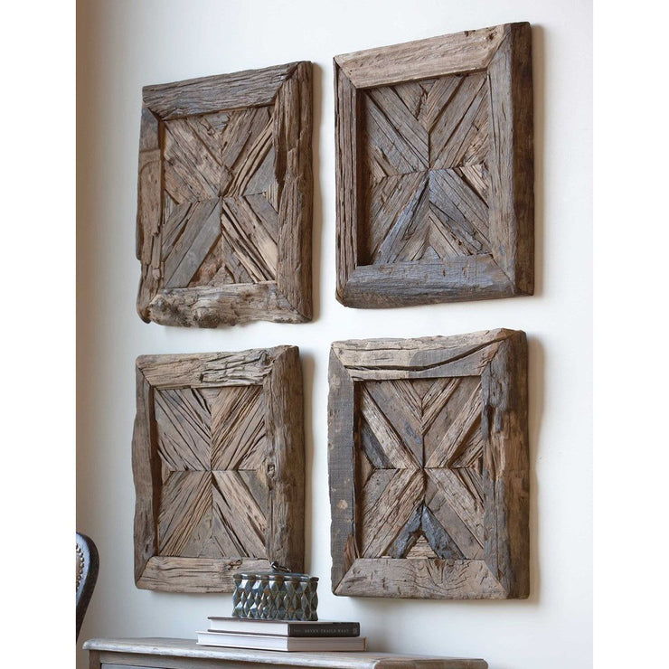 Uttermost Rennick Rustic Pine Wood Wall Square