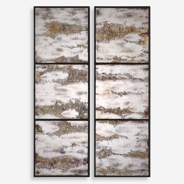 Uttermost Rahila Antiqued Mirrored Set of 2 Wall Panels
