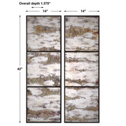 Uttermost Rahila Antiqued Mirrored Set of 2 Wall Panels