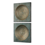 Uttermost Sybil Set of 2 Aged Iron Squares Metal Wall Decor