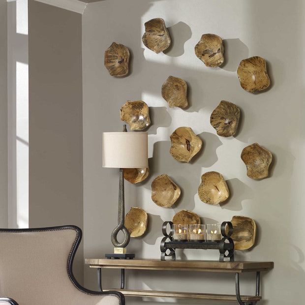 Uttermost Tamarine Set of 3 Wood Wall Decor