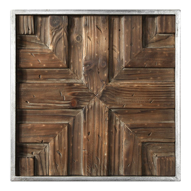 Uttermost Bryndle Squares Set of 9 Fir Wood Wall Decor