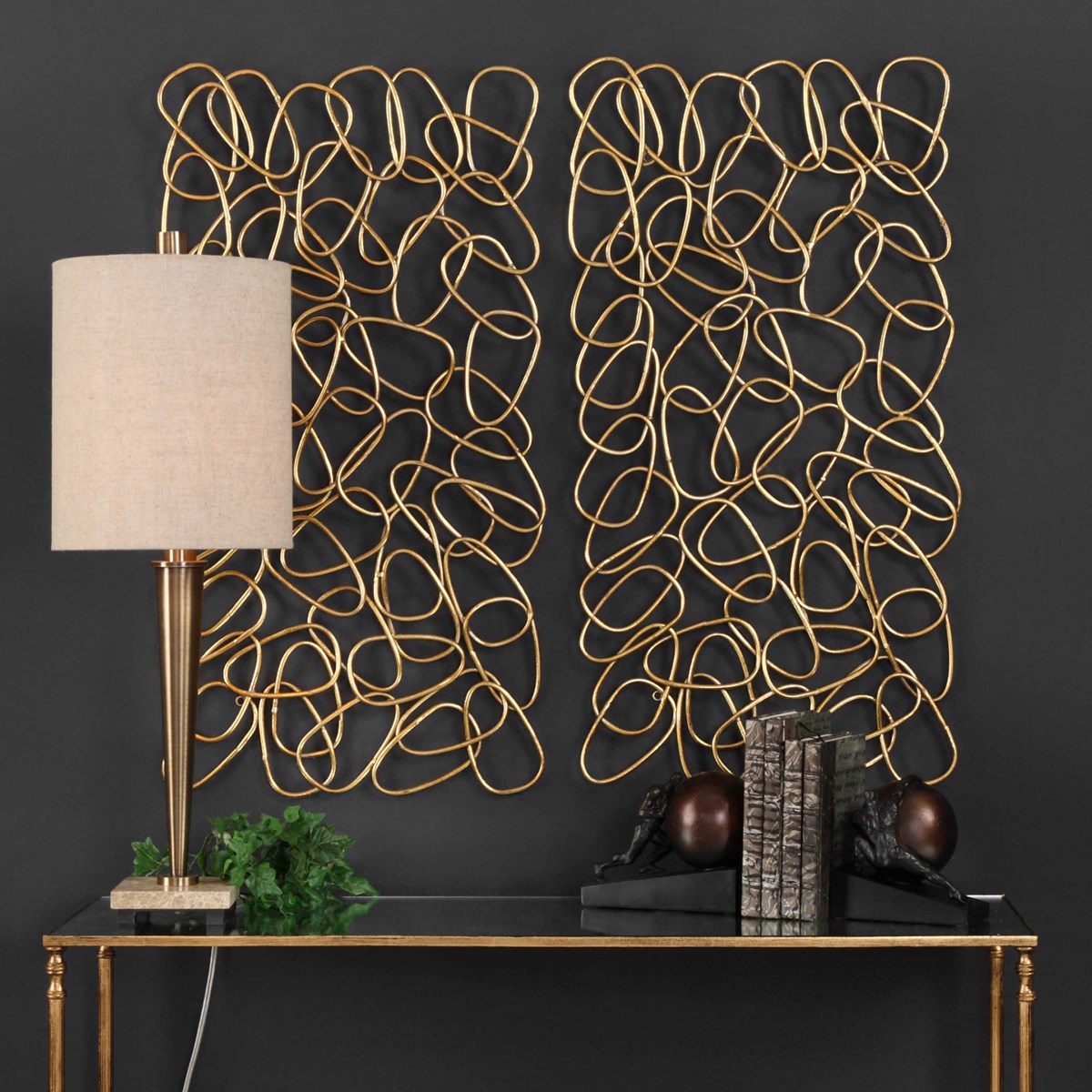 Loop Panel Small Uttermost In The Loop Set of 2 Metal Wall Panels – casabelladecor.net