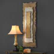 Uttermost Jaymes Antique Bronze, Silver and Gold Metal Wall Panel