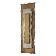 Uttermost Jaymes Antique Bronze, Silver and Gold Metal Wall Panel
