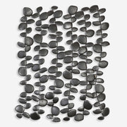 Uttermost Skipping Stones Charcoal Black Pebbles Metal Wall Decor