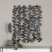 Uttermost Skipping Stones Charcoal Black Pebbles Metal Wall Decor