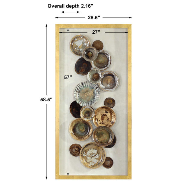 Uttermost Myla Metallic Gold Leaf Shadow Box Frame