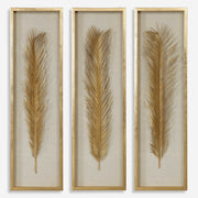 Uttermost Palma Gold Leaf Set of 3 Shadow Box Frames