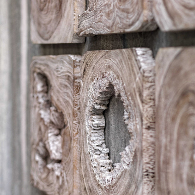 Uttermost Bahati Whitewashed Set of 9 Wood Wall Art