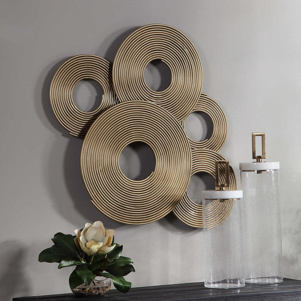 Uttermost Ahmet Soft Gold Iron Rings Metal Wall Decor