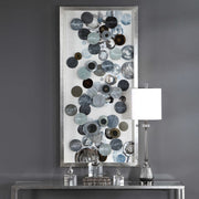 Uttermost Kella Iron Discs Antiqued Silver Leaf Shadow Box Frame