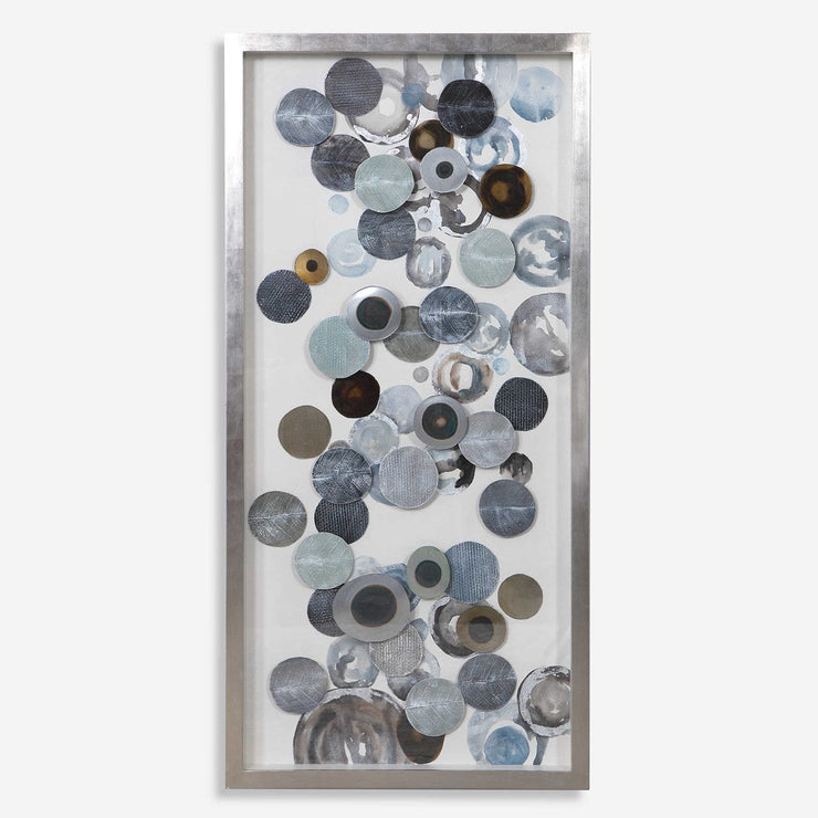 Uttermost Kella Iron Discs Antiqued Silver Leaf Shadow Box Frame
