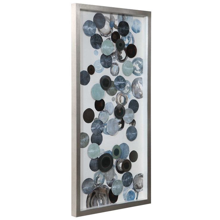 Uttermost Kella Iron Discs Antiqued Silver Leaf Shadow Box Frame