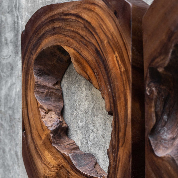 Uttermost Adlai Rich Coffee Brown Set of 6 Suar Wood Wall Art