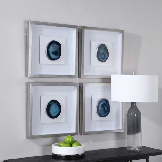 Uttermost Kalia Blue Agate Stone Shadow Box Frame