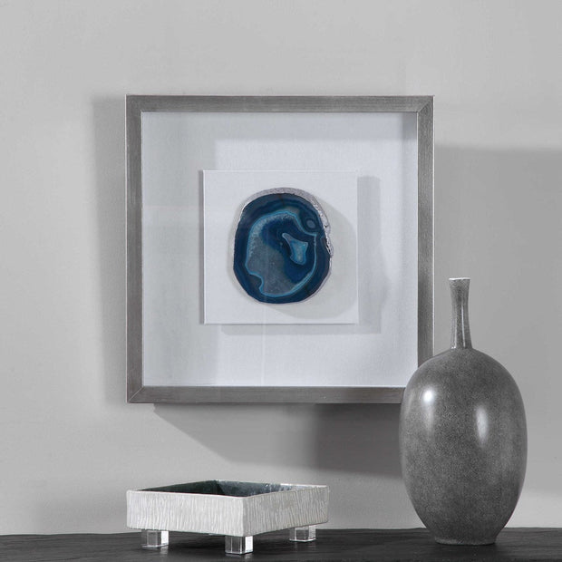 Uttermost Kalia Blue Agate Stone Shadow Box Frame