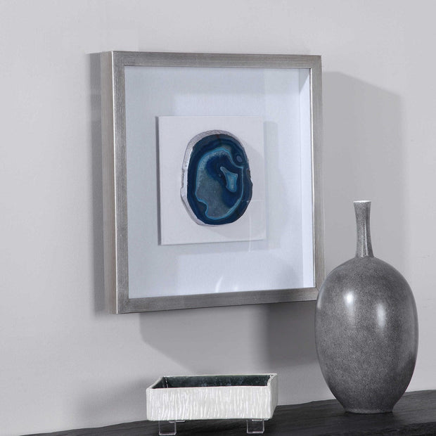 Uttermost Kalia Blue Agate Stone Shadow Box Frame