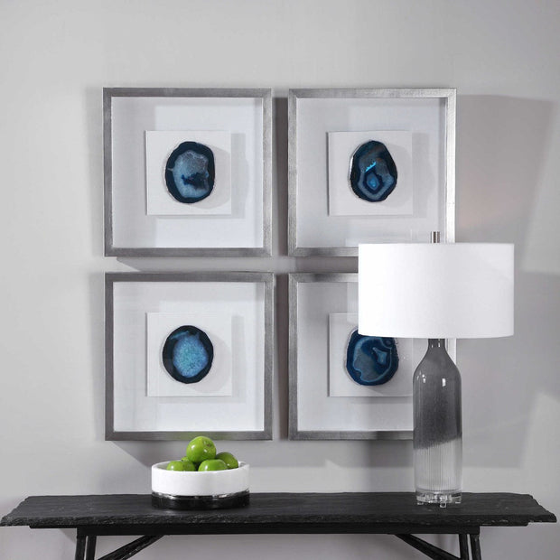 Uttermost Kalia Blue Agate Stone Shadow Box Frame