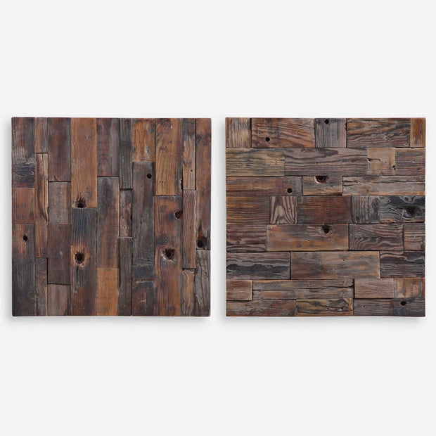 Uttermost Astern Set of 2 Reclaimed Wood Wall Decor