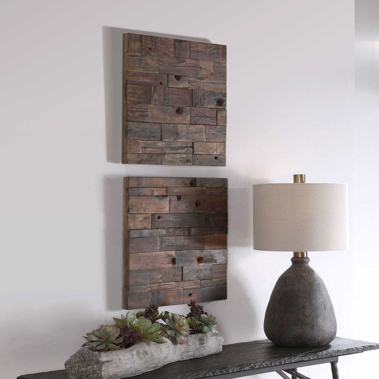 Uttermost Astern Set of 2 Reclaimed Wood Wall Decor