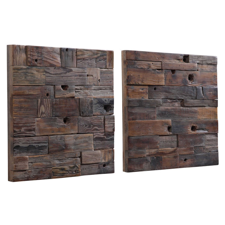 Uttermost Astern Set of 2 Reclaimed Wood Wall Decor